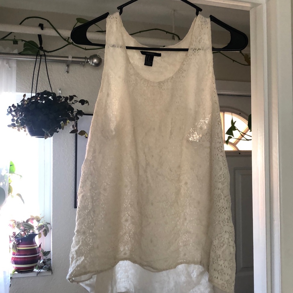 Lace pattern tank